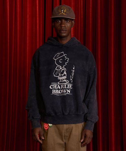 펜필드(PENFIELD)  [P X PEANUTS] CHARLIE BROWN SWEAT HOODIE NAVY_FQ4KT29U - 사이즈 & 후기 | 무신사