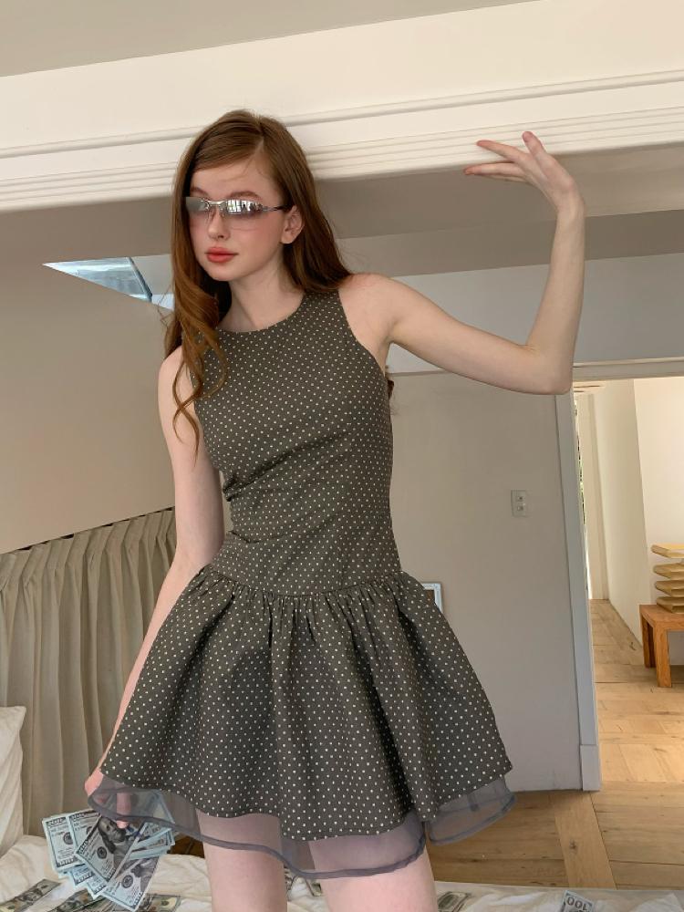 Universe Dot lace short dress