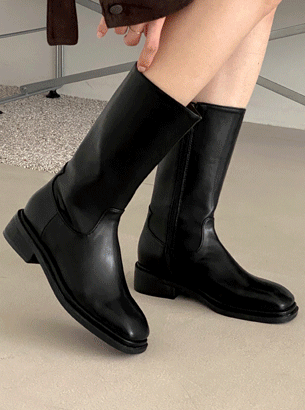 마리공주 테이크 각코 미들 하프 롱부츠 (4cm)