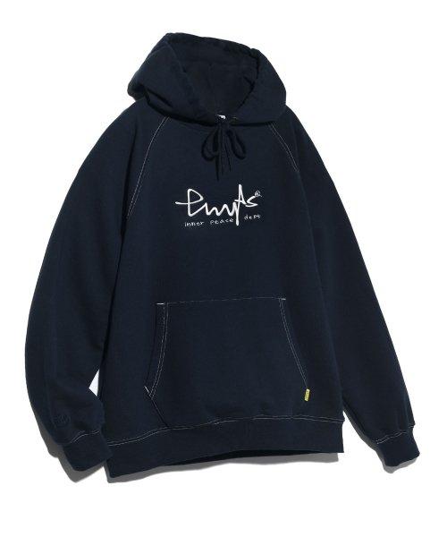 PHYPS® RAGLAN SIGN LOGO HOODIE NAVY