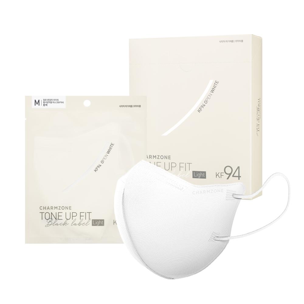 참존 톤업핏 블랙라벨 라이트 KF94 10매 오픈화이트