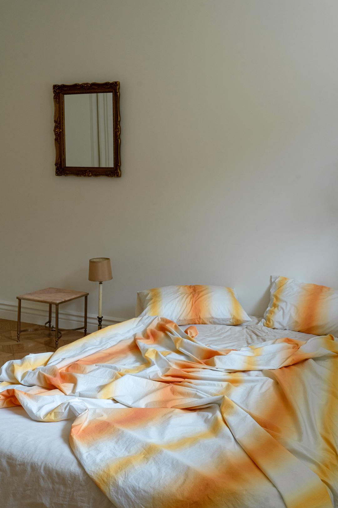 SMUDGE STRIPE BEDDING Sunset