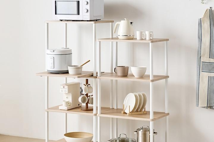 국내생산 조립식 시그니처 렌지대형 4단 전자렌지대 다용도수납장 주방선반