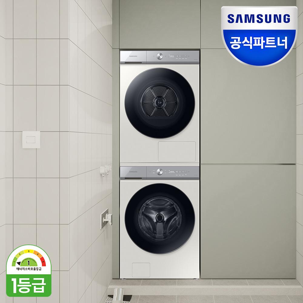 삼성전자 비스포크 WF24A9500KE+DV20A9740CE  그랑데AI 세탁기건조기 세트 24kg+20kg 1등급 올인원컨트롤