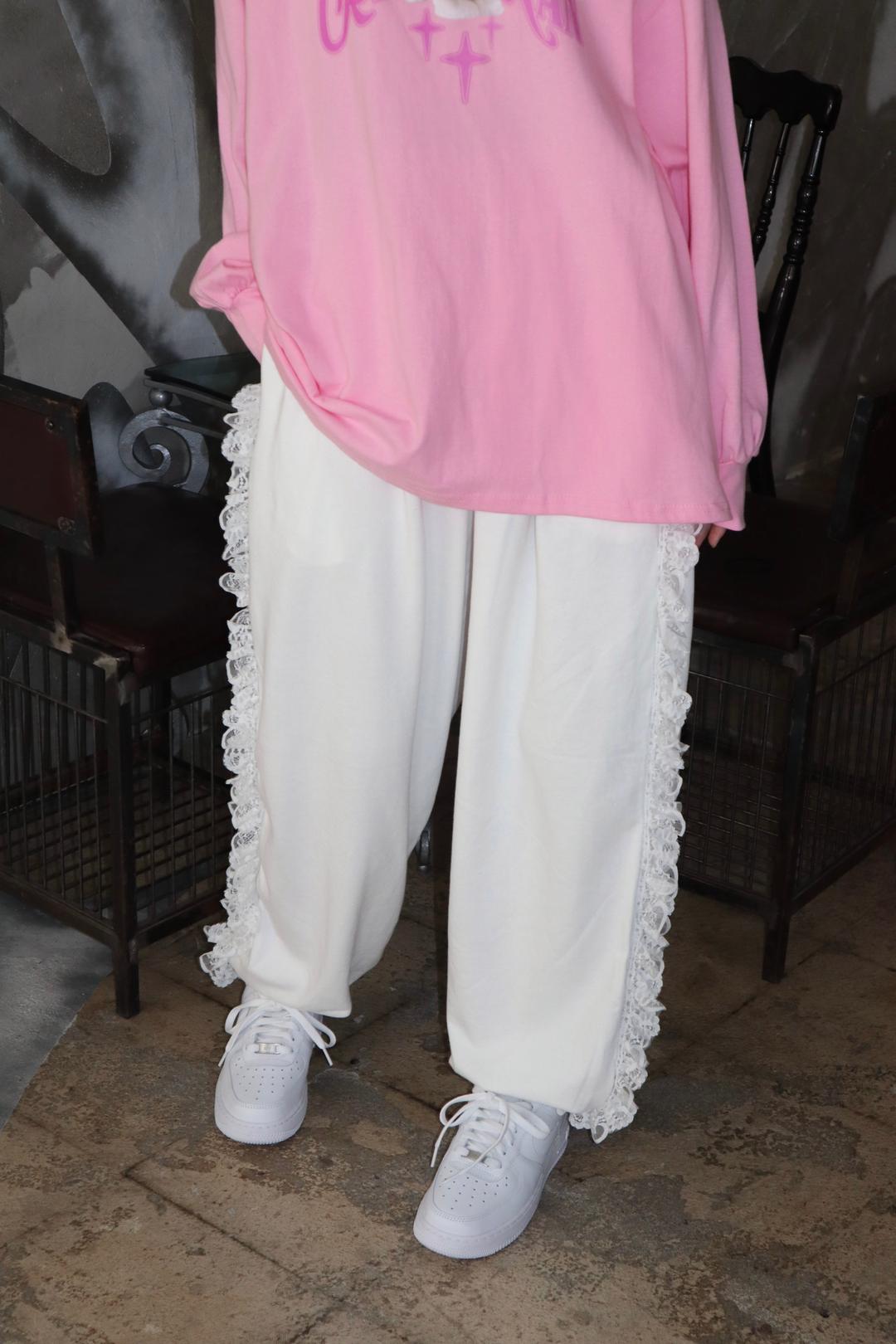 CUSTOM MADE - Cotton Angel Lace Pants (WHITE)