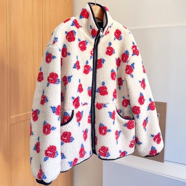 [OT-c697]플라워 플리스 점퍼