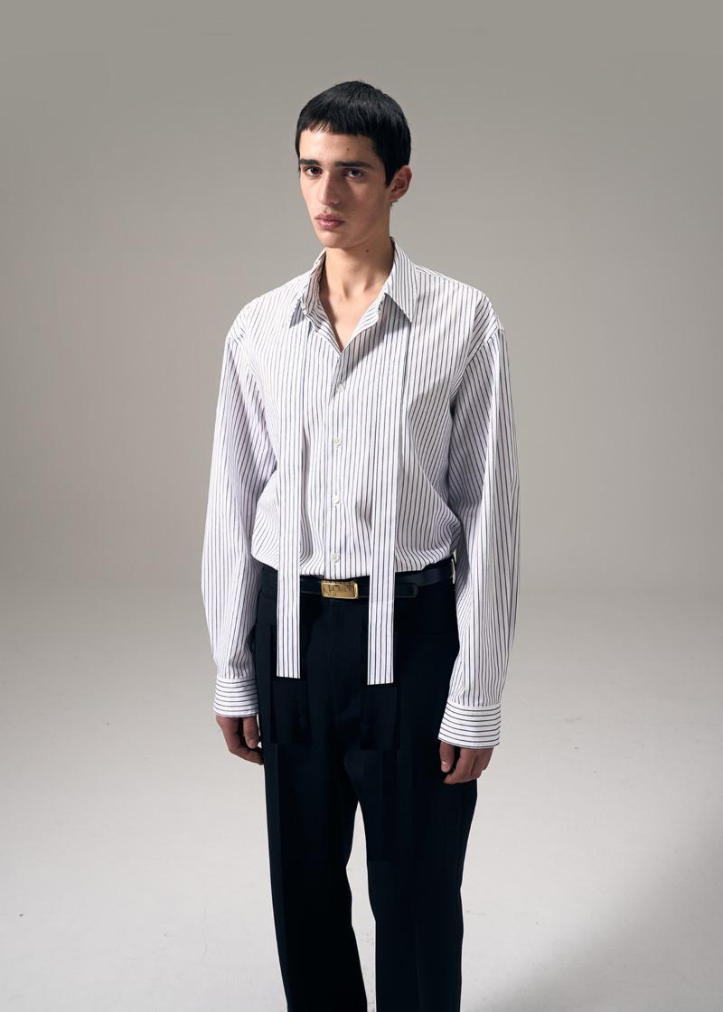 M 3-WAY SCARF SHIRT - STRIPE - STRIPE