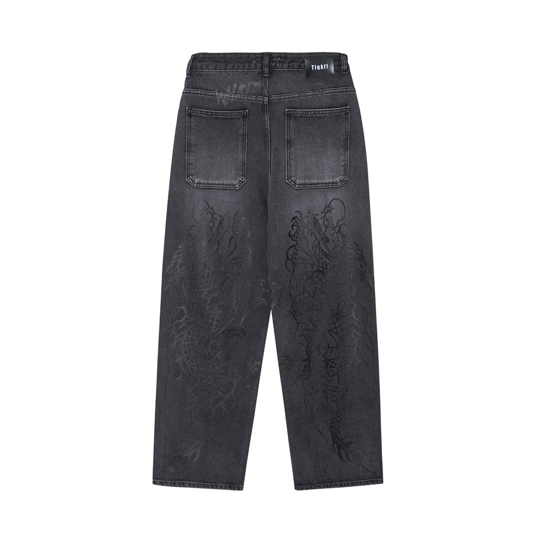 Dragon wide denim - black