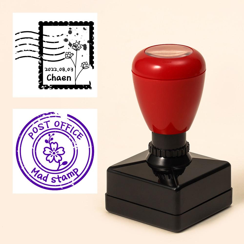 만년 우표 스티커 카페 쿠폰 스탬프 이름도장 예쁜 네임 주문 제작 3x3정사각형 검정