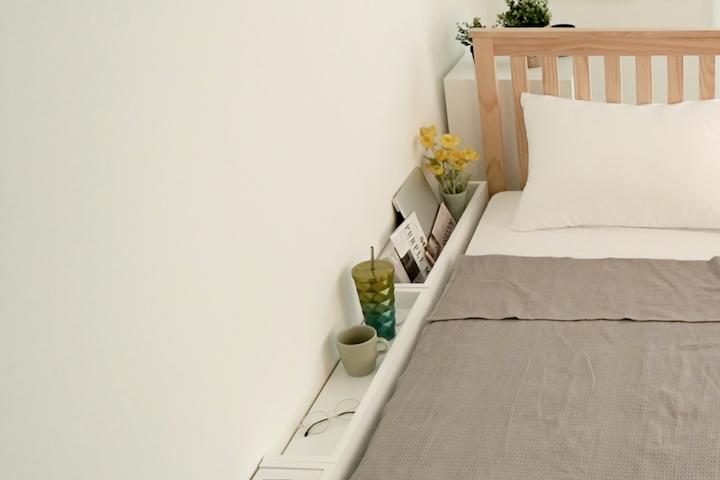 벨리타 침대 틈새 사이드 테이블 수납장 일반형 (+빌트인 콘센트 추가 및 맞춤제작 가능)