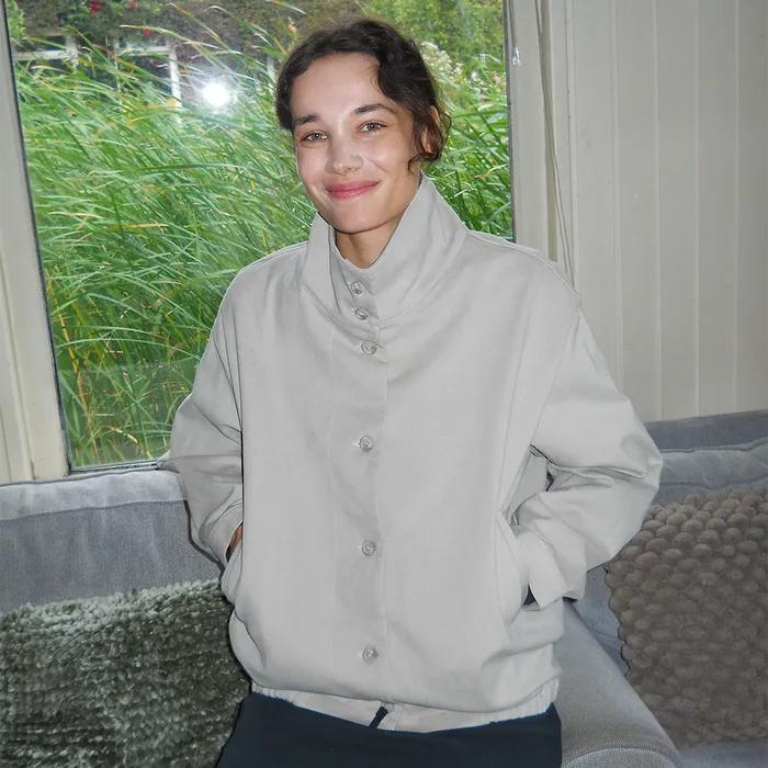 HIGH-NECK JACKET FOG