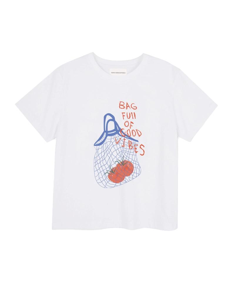 BOUTIQUE DIRECTORY - TOMATO IN BAG 슬림 반팔티_화이트