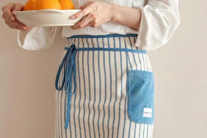 블루 보나베띠 타올 허리앞치마 주방 에이프런 집들이선물