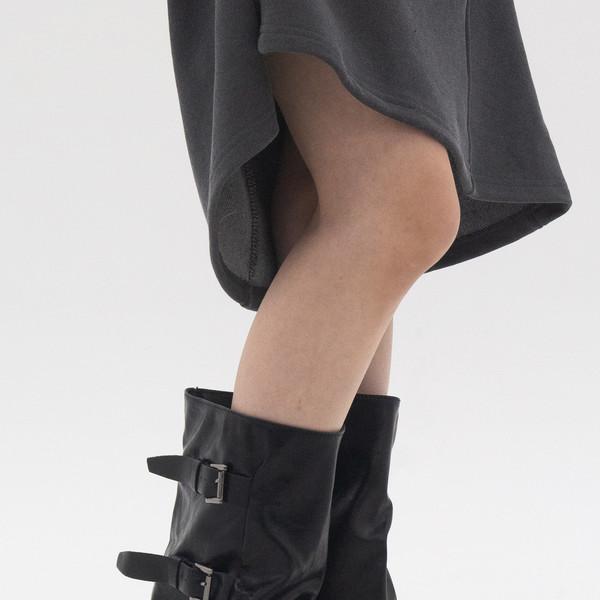 Pleate Buckle Walker Boots (Black/5cm)
