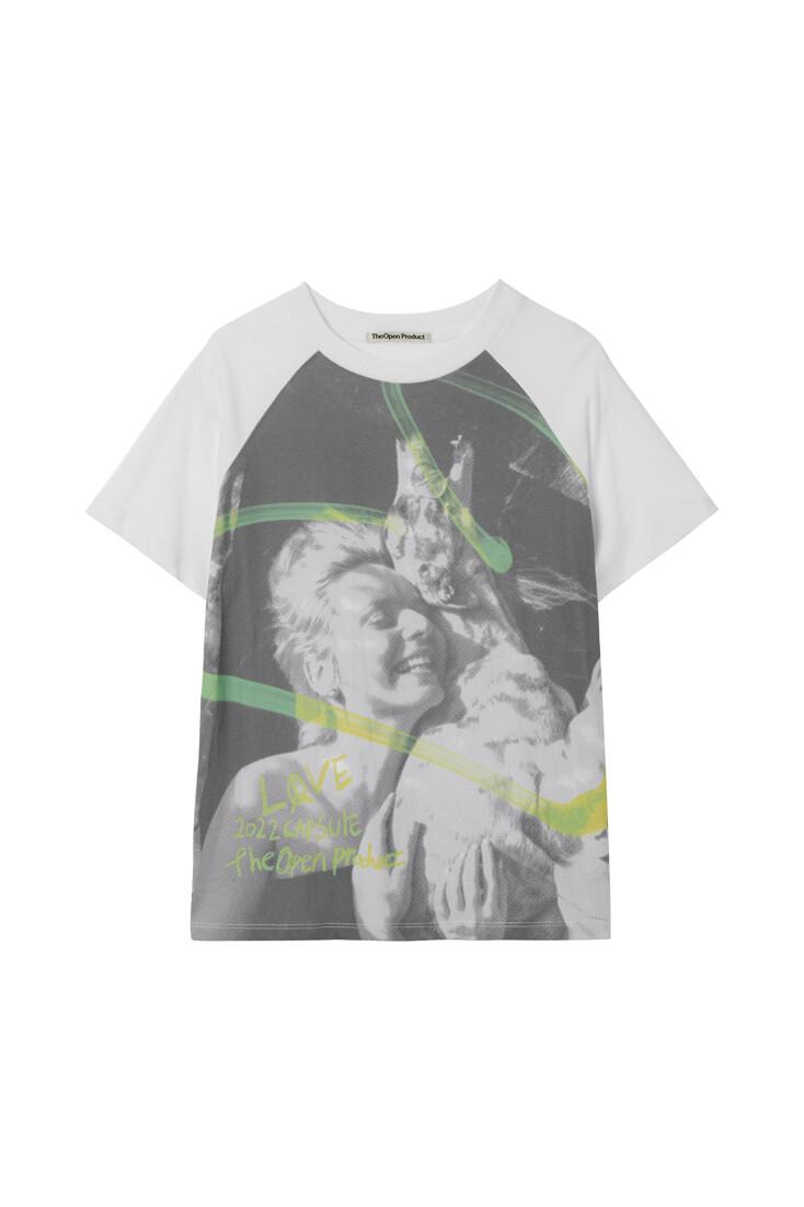 LOVE RAGLAN T-SHIRT, WHITE