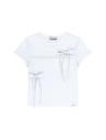 RIBBON LAYERED SHORT SLEEVES [WHITE]