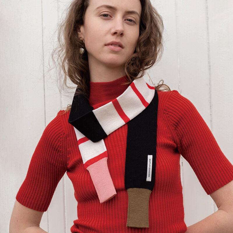 [선물포장]Willy Silim Muffler Red Stripe