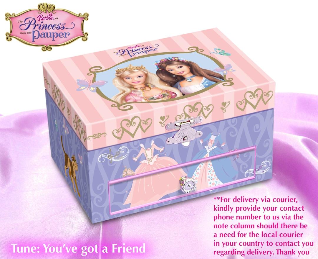 Musical Jewelry Box - Barbie Princess and the Pauper, Vintage Musical Jewelry Box, Musical Jewelry Box, Musical Jewelry Box for Girls