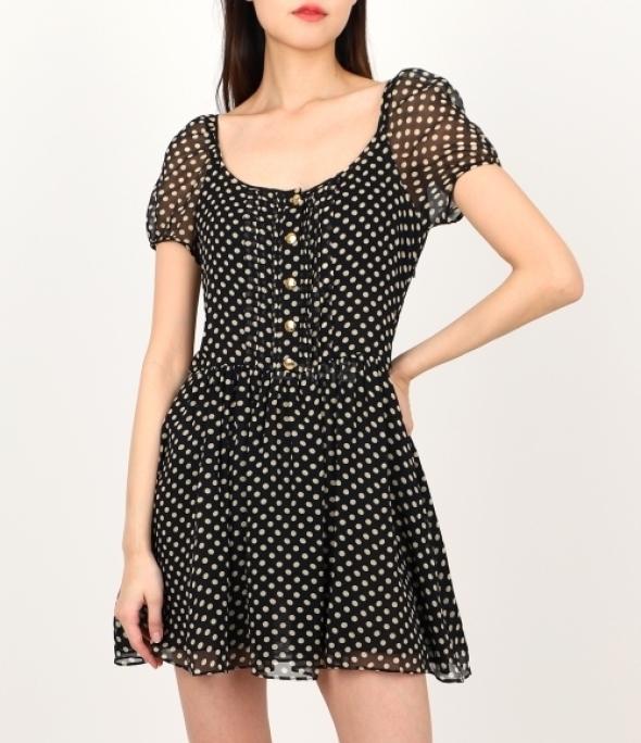 MINI DRESS IN SILK GEORGETTE (2R59K153J 18BV)