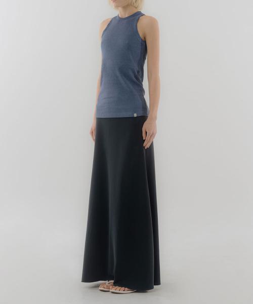 모달 롱 스커트_차콜