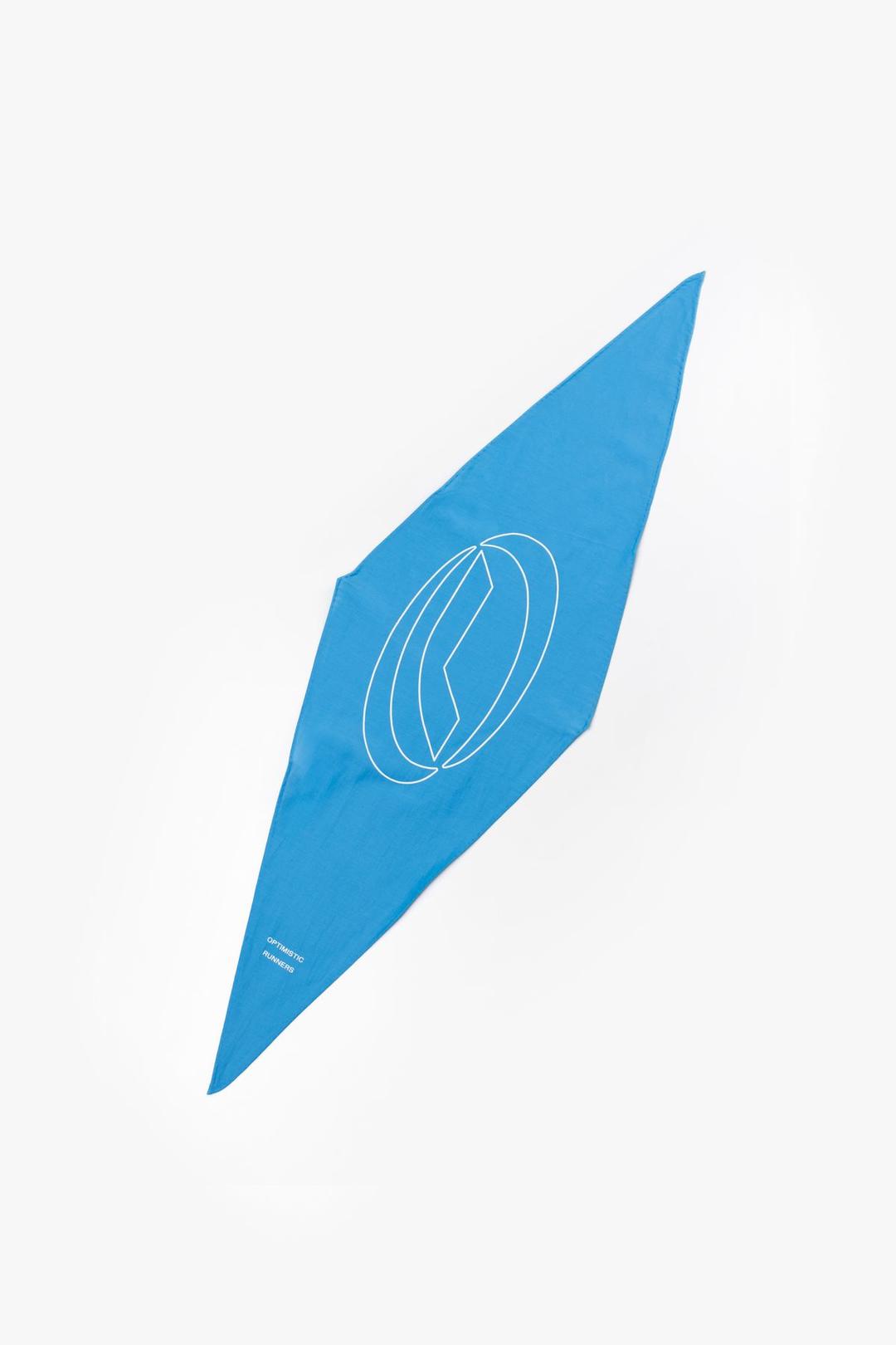 Symbol silk scarf blue