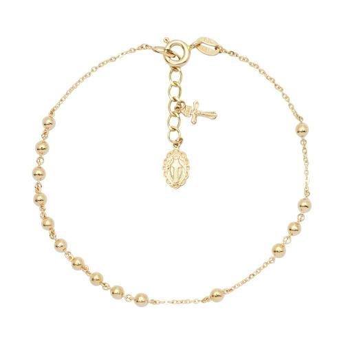 14K 18K 민볼 1단 묵주팔찌(15단) 2.5mm