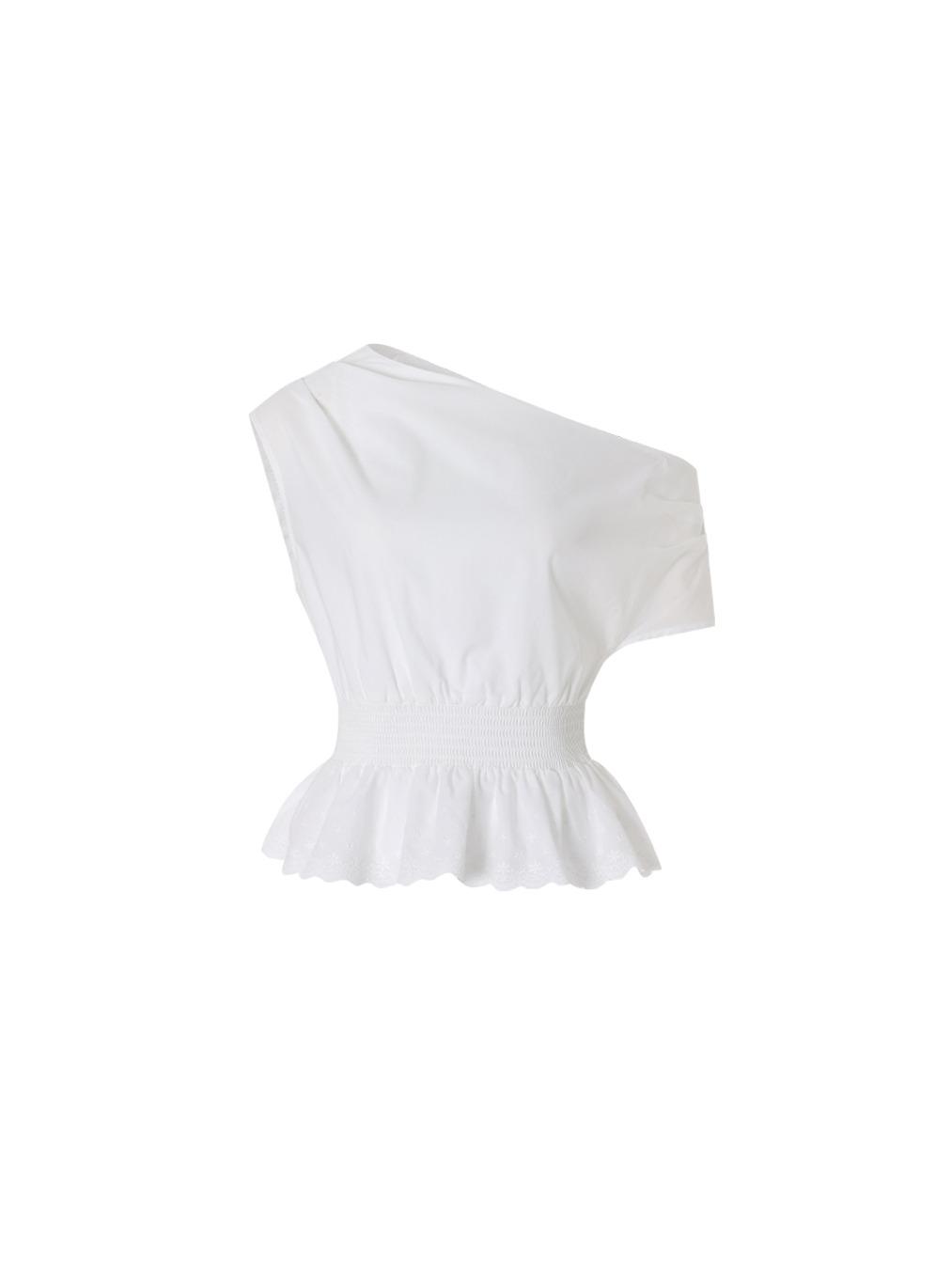 Drape lace blouse (Ivory)