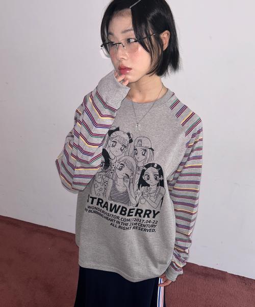 원더비지터(WONDERVISITOR)  Girls-PEN Raglan LS-T [Melange grey] - 사이즈 & 후기 | 무신사