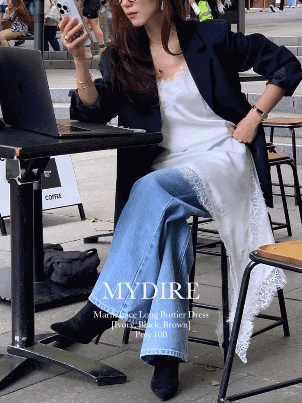 마르니 레이스 롱 뷔스티에 원피스 3color [주말제외 2주 소요]