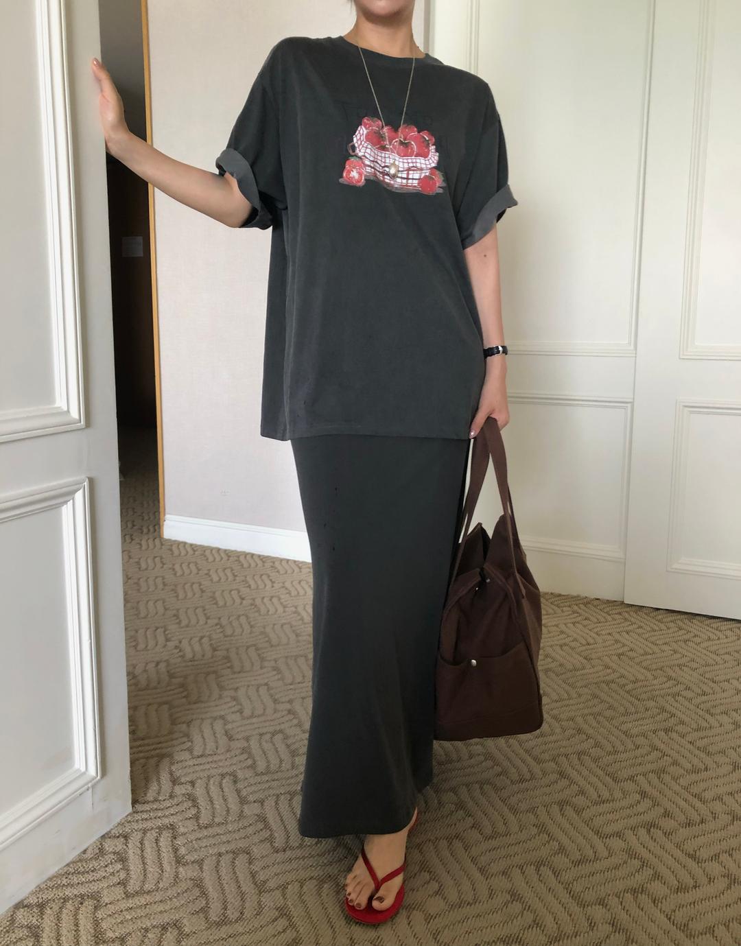 Tomato loose fit t-2color