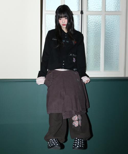 WXSK015 초콘 코튼 랩 스커트 (PURPLE)