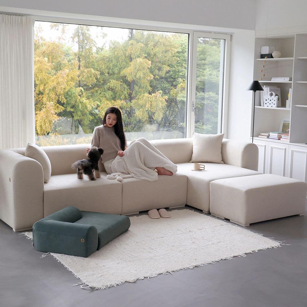 반트 푸딩 모듈 4.5인 A형 카우치 패브릭소파