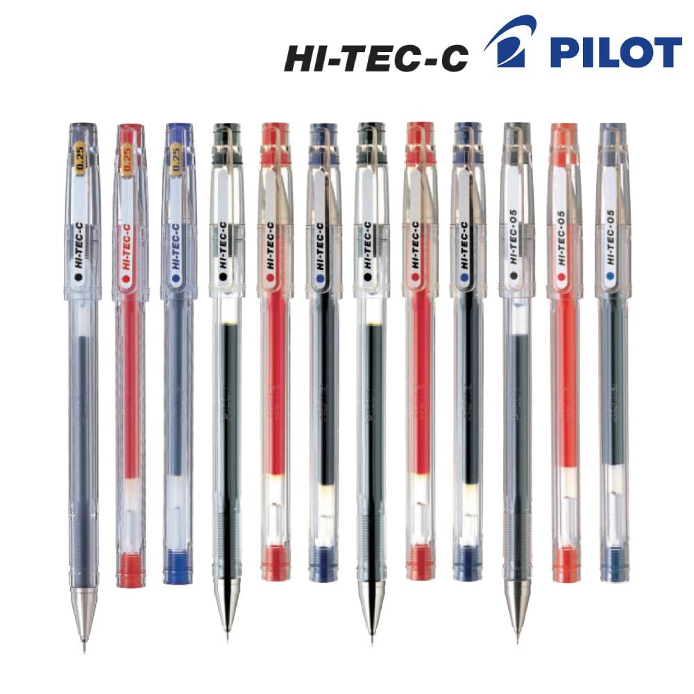 파이롯트 하이테크 C 0.25 0.3 0.4 0.5 검정 빨강 파랑