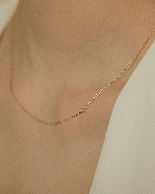 14k cognac dia point necklace