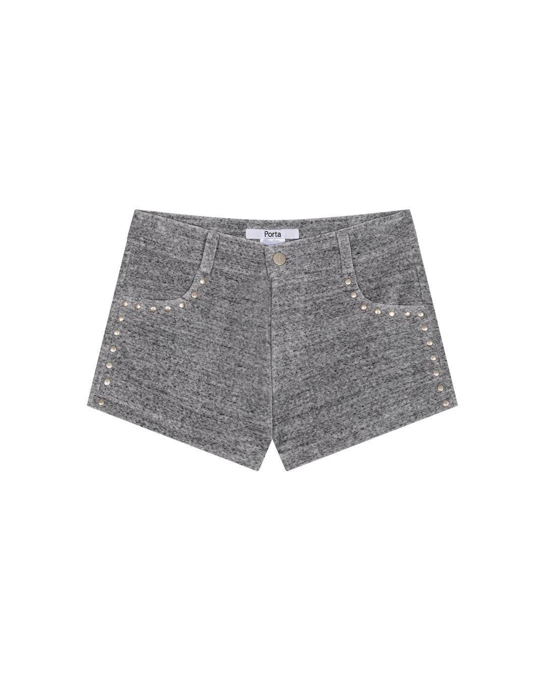 STUD MICRO SHORTS, GREY