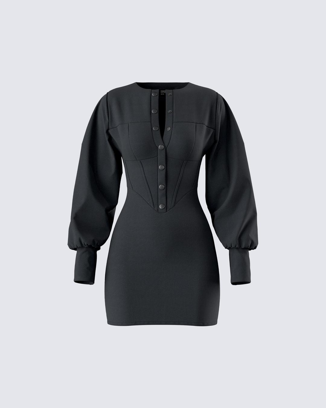 Alice Black Mini Dress - M