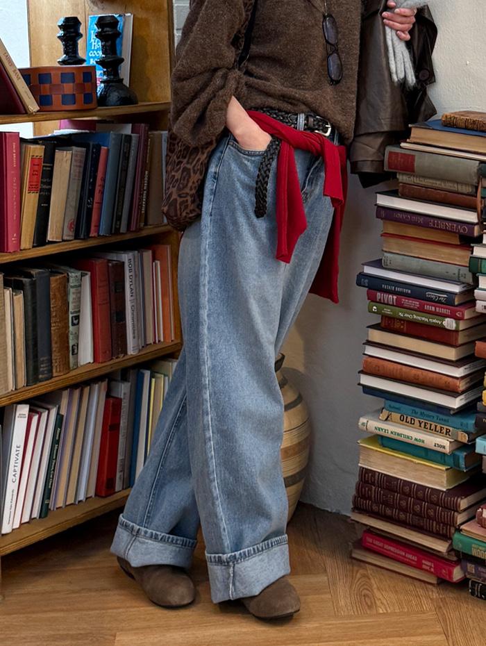 1132 골반 와이드 데님