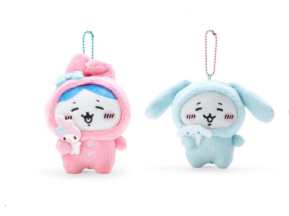 먼작귀 치이카와 산리오 콜라보 마스코트 볼체인 키링 하치와레 인형 누이 봉제인형