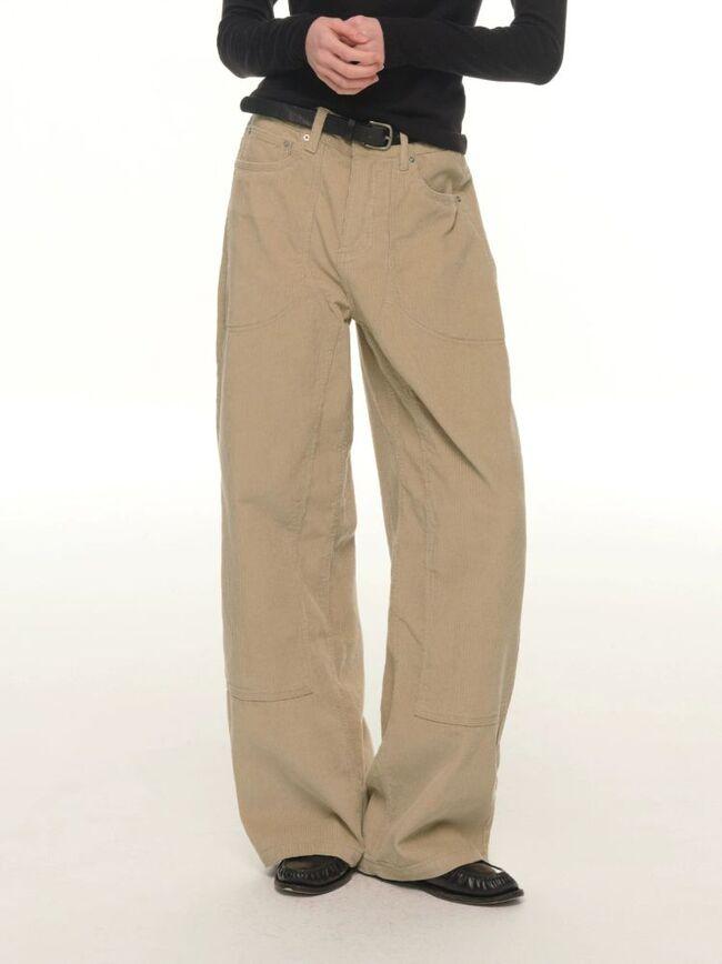 [UNRETRO] Corduroy Wide Leg Floor-Length Pants