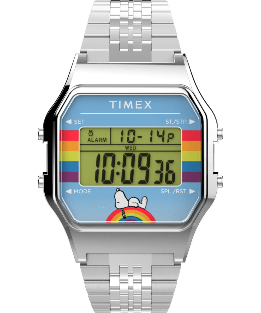 Timex T80 x Peanuts Dream in Color 34mm Stainless Steel Bracelet Watch