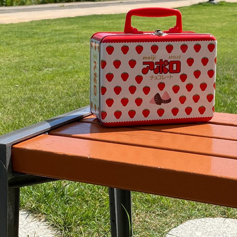 [meiji] 메이지 아폴로 초콜릿 틴케이스 가방