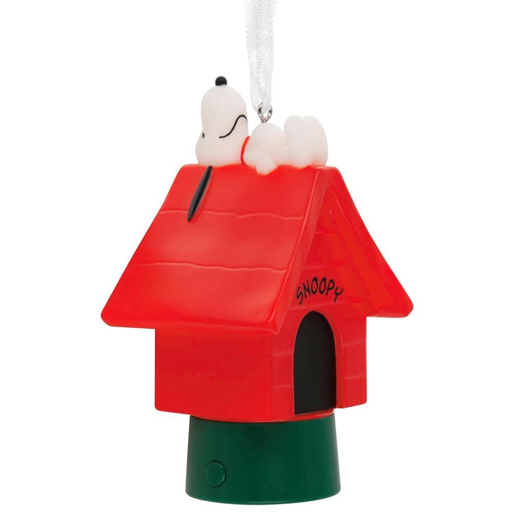 홀마크 피너츠 스누피 강아지집 불 들어오는 크리스마스 오너먼트
