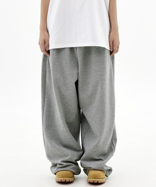 자이언트핏 솔리드 스웻 팬츠 (8% 멜란지그레이)