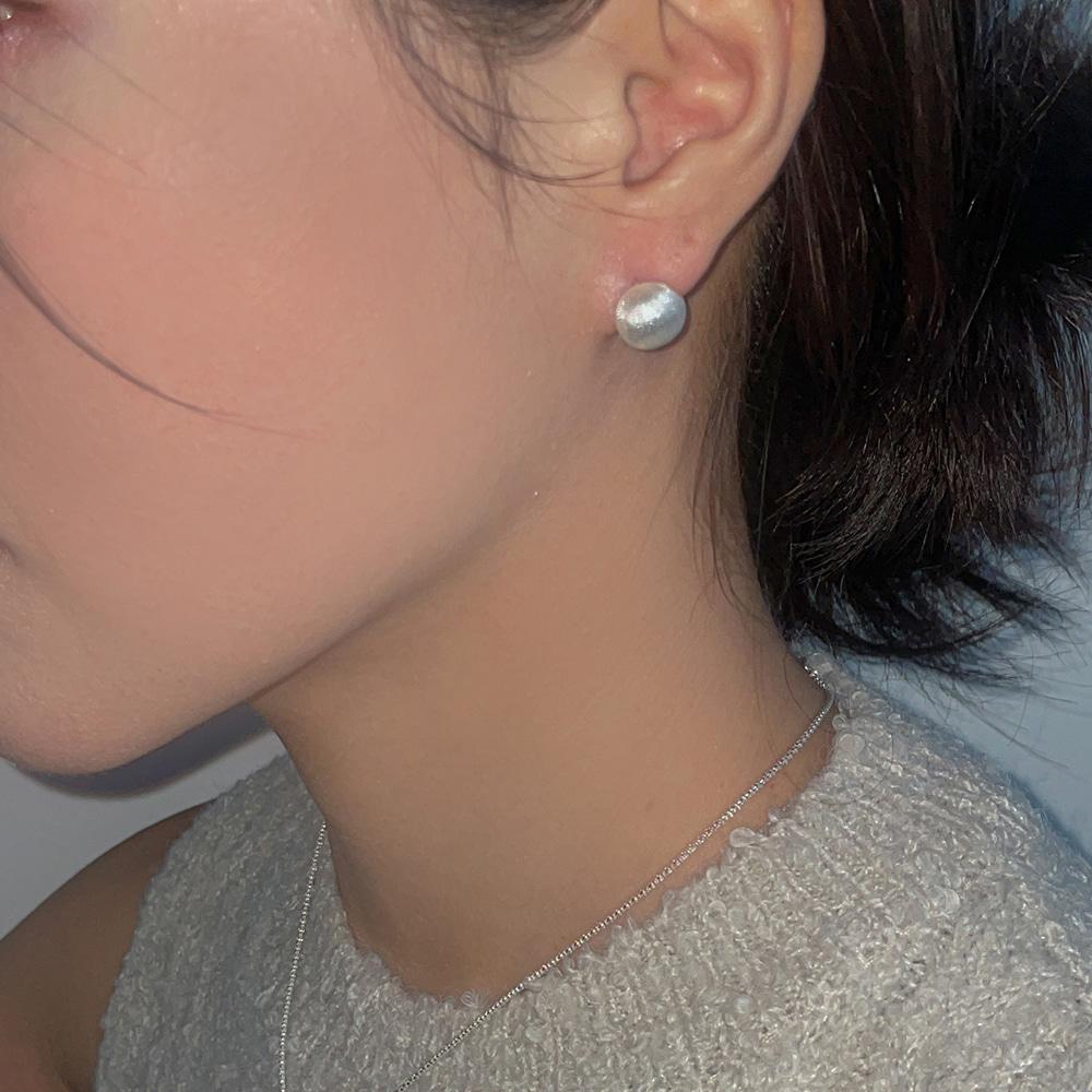 sand texture earring(10mm)