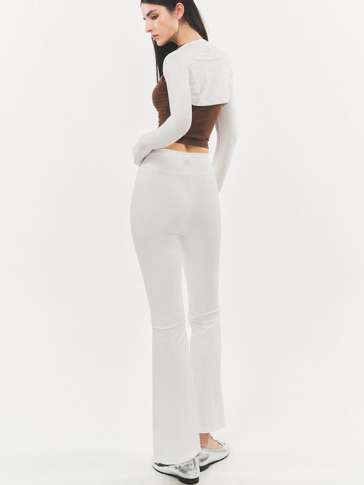 Perfect-fit Boots Cut Leggings White