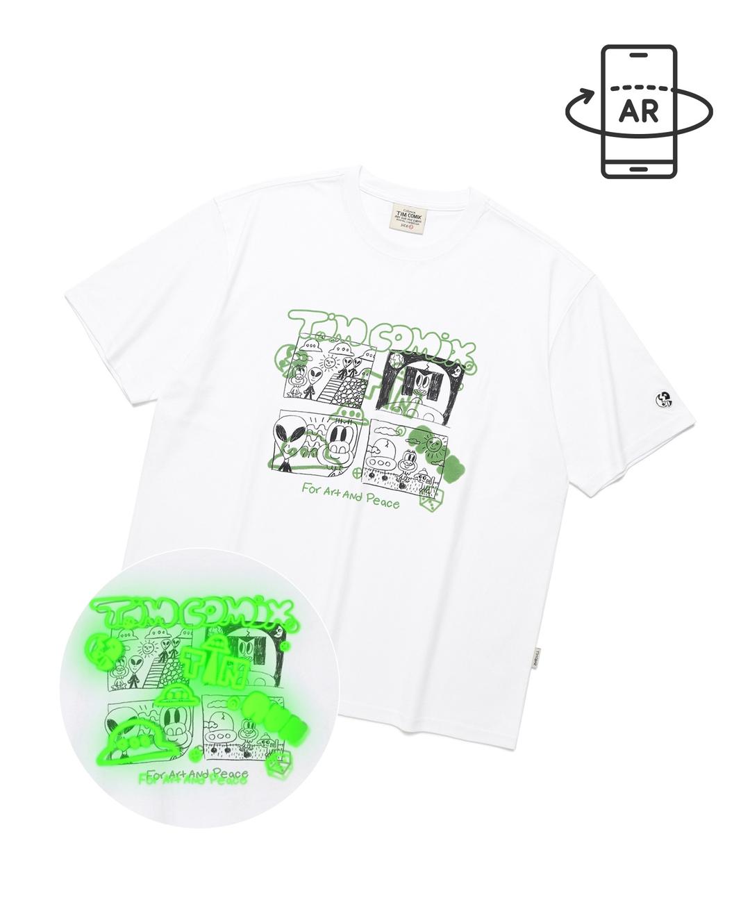 SPRAY CARTOON GRAPHIC SS WHITE