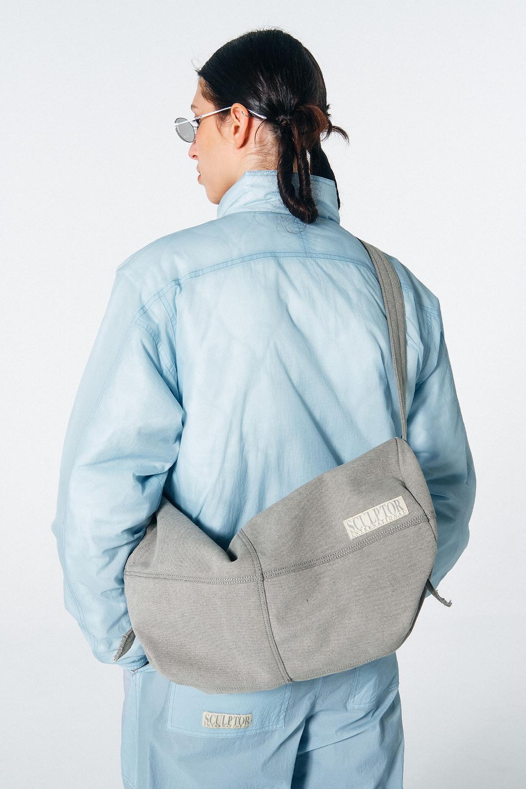 Vintage Canvas Duffel Bag Pale Gray