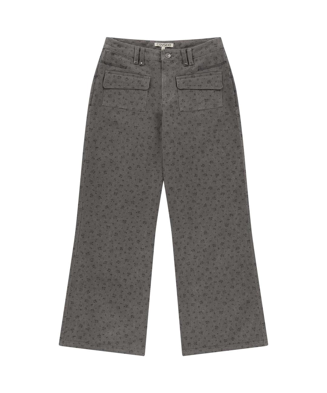 FLOWER PATTERN PANTS NAVY