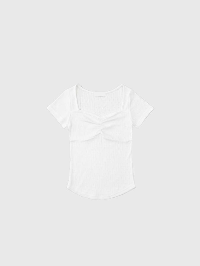 punching heart neck half t-shirt
