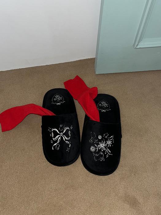 Cutie Bunny Room Shoes (Black)